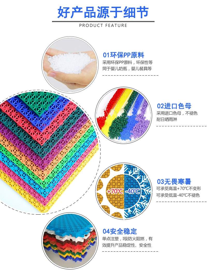 懸浮拼裝地板細節(jié)