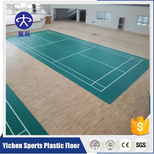 羽毛球館PVC運動地板，羽毛球場運動地板施工安裝效果